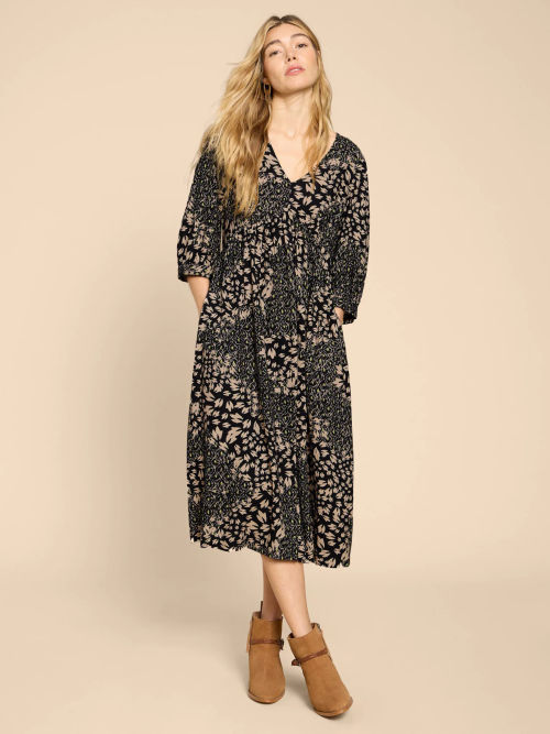 White Stuff Tallie Jersey Dress, Black at John Lewis & Partners