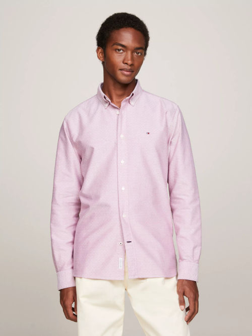 Tommy Hilfiger Core Flex Dobby Slim Fit Shirt, White at John Lewis &  Partners