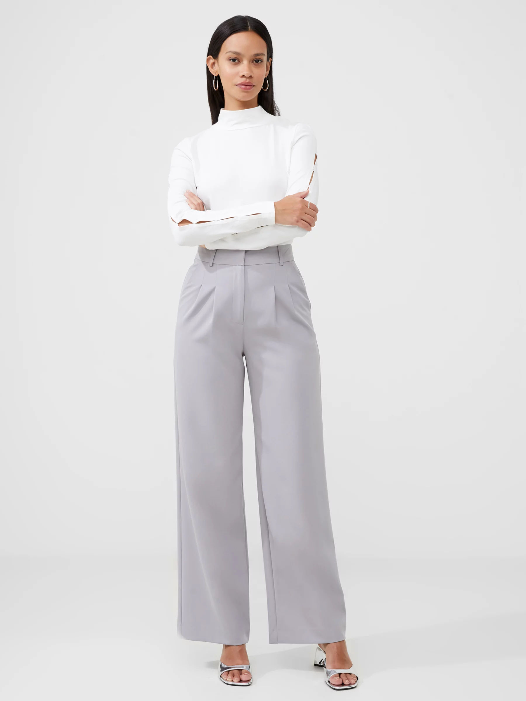 Jersey crêpe trousers - Black - Ladies | H&M IN