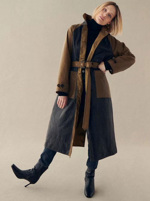 Mango Polana Trench Coat, Camel at John Lewis & Partners