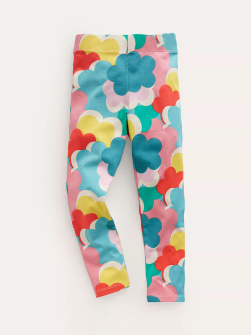 Mini Boden Kids' Rainbow Cloud Fun Leggings, Multi