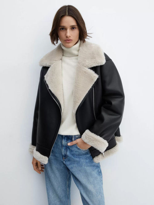 Mango Adri Faux Shearling...