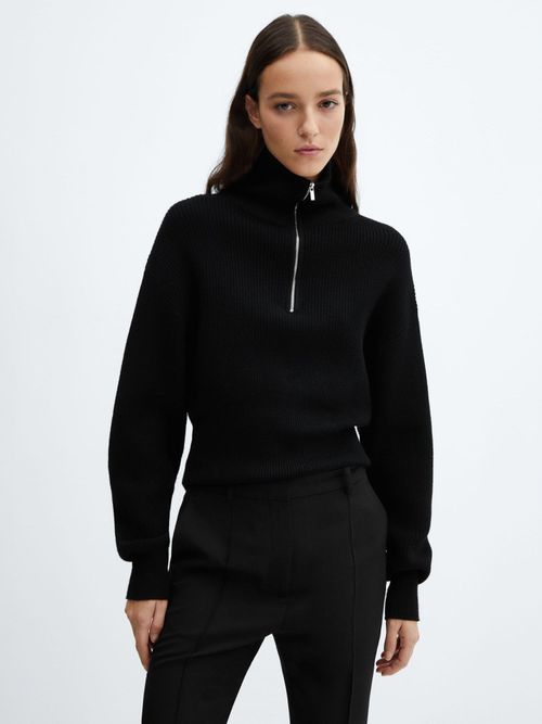 Mango Rolon Zip Neck Jumper