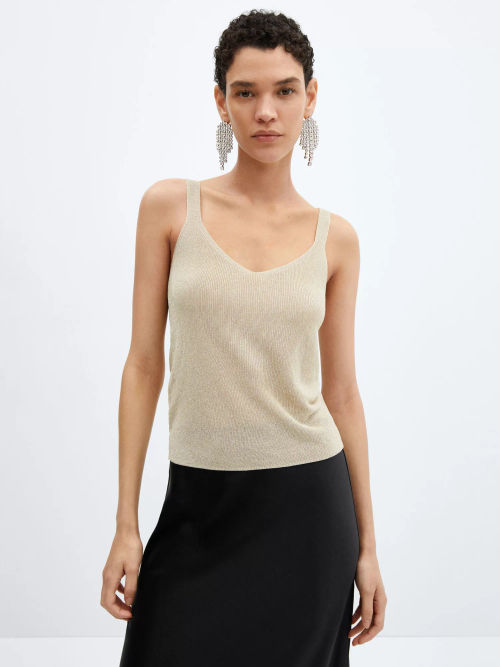 Mango Kling Metallic Cami...