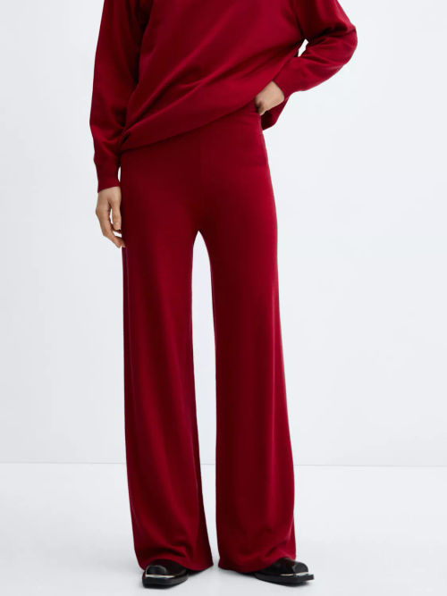 Mango Vieira Knitted Wide Leg...