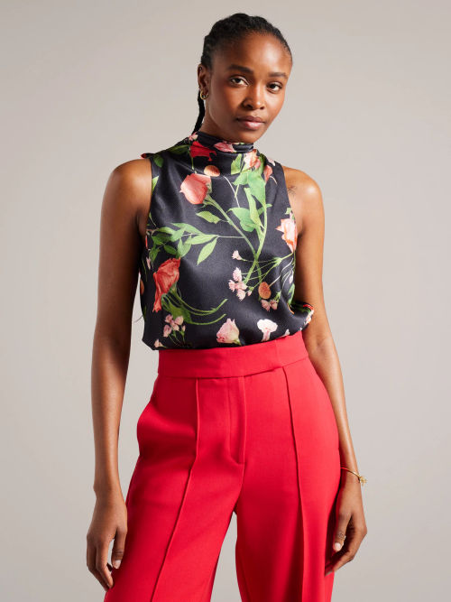 ZARA multi colour floral bodysuit S