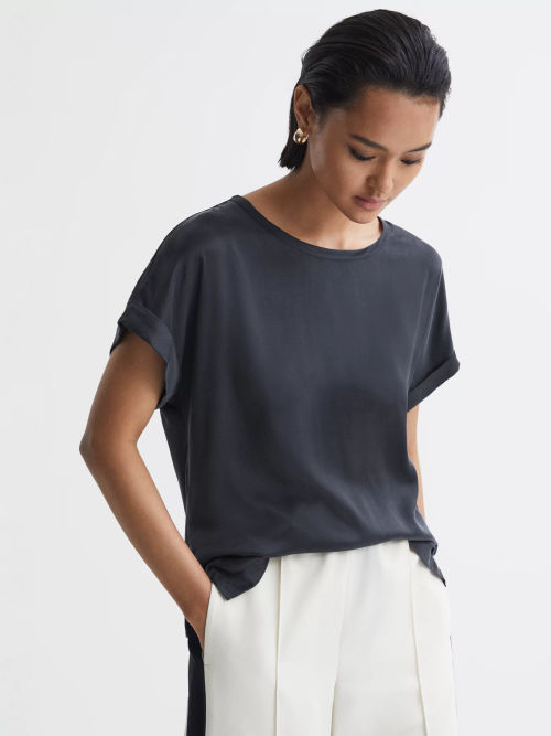 Reiss Helen Silk Front Top, £118.00