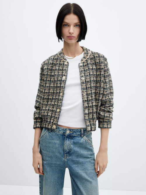 Mango Dolors Tweed Bomber...