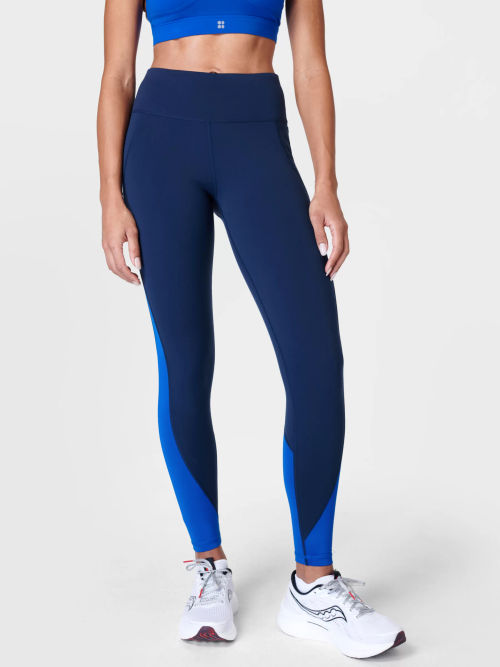 Power Cropped Gym Leggings - Lightning Blue