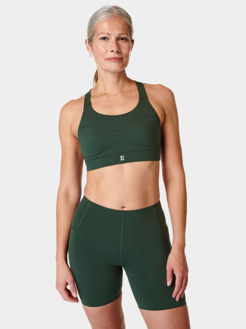 Sweaty Betty Power Medium Impact Sports Bra, Black at John Lewis