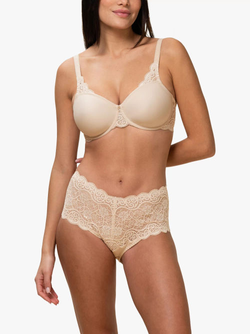 Triumph Amourette 300 Underwired Lace Bra, Toast, £42.00