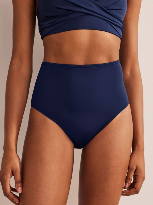Navy blue high waist bikini bottoms