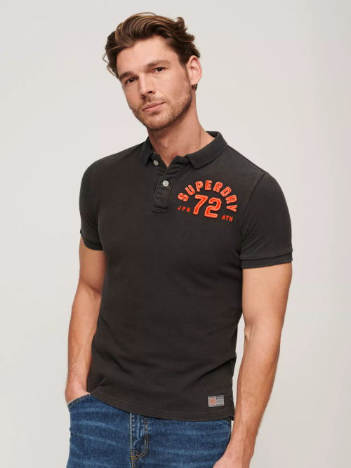 Superdry Vintage Athletic Long Sleeve T-Shirt, Grey at John Lewis & Partners