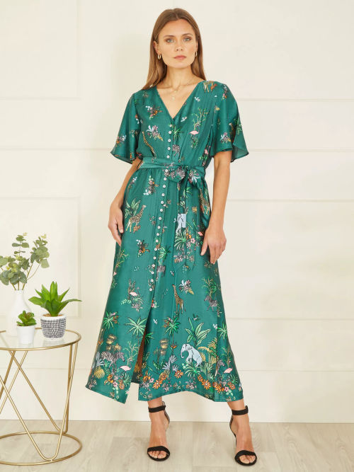 Yumi Animal Safari Satin Midi...