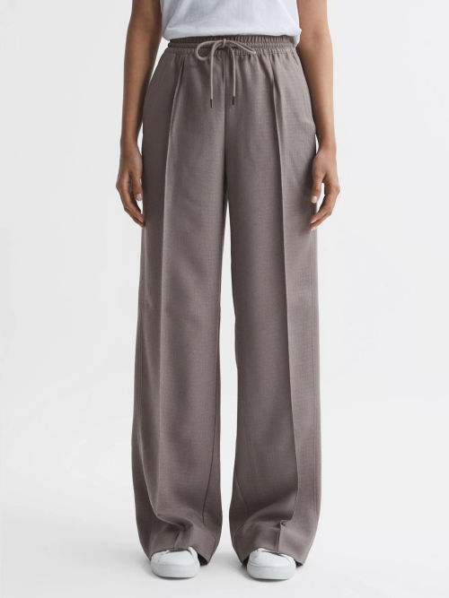 Reiss Abigail Wide Leg Elasticated Trousers - REISS