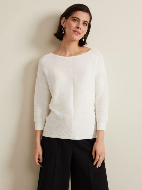 John Lewis Cotton Bouclé Cardigan, Ecru