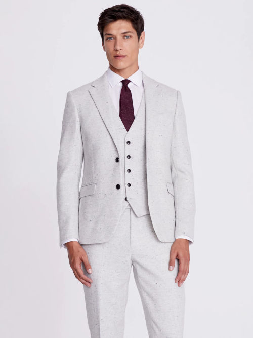 Moss London Sage Herringbone Suit