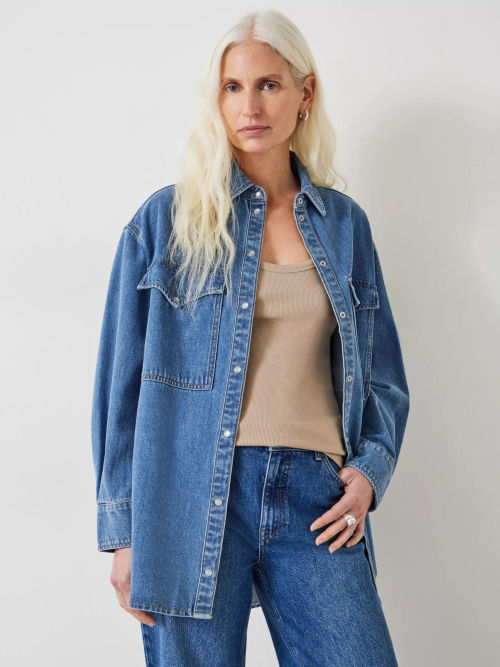 HUSH Davina Oversized Denim...