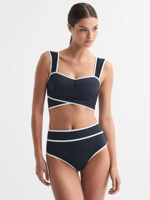 Reiss Miley High Cut Bikini Bottoms