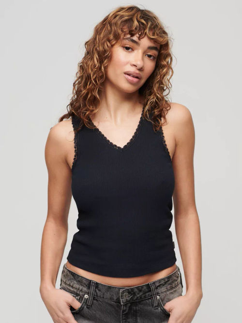 Superdry Lace Trim V-Neck...