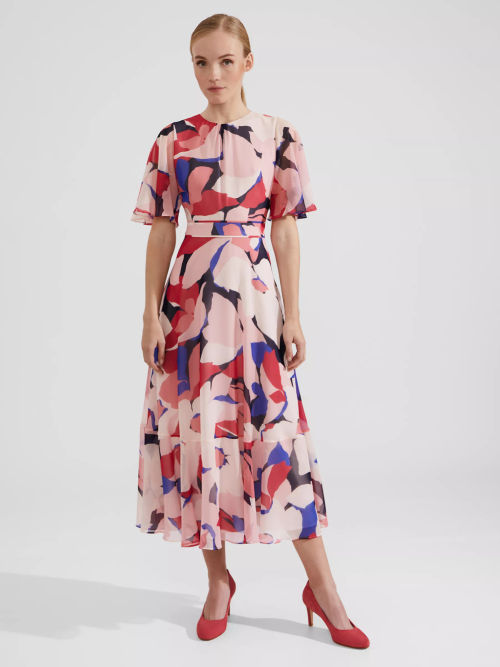 Hobbs Petite Freya Silk Midi...