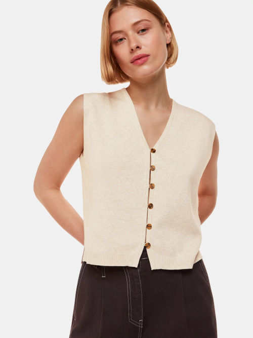 Oatmeal Cashmere Cardigan, WHISTLES