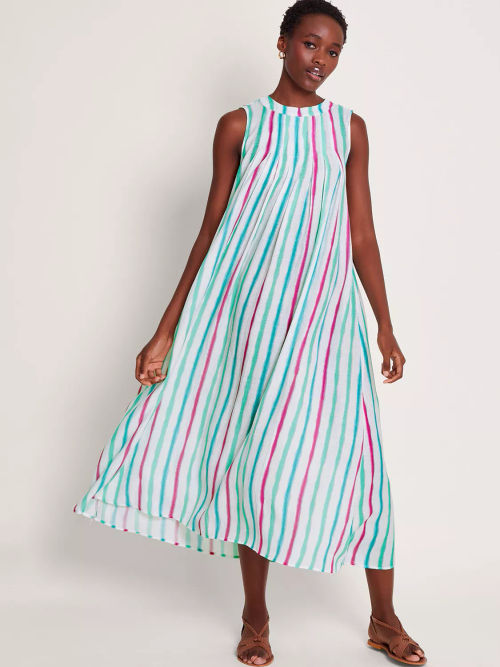 Monsoon Sally Striped Midi...