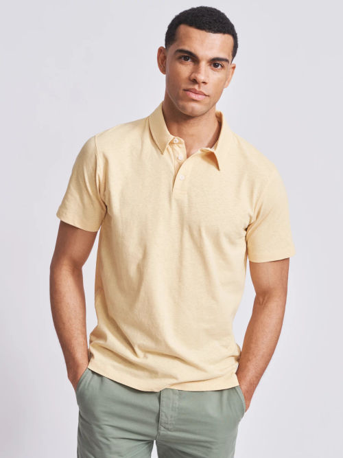 Aubin Arnold Linen Blend Polo...