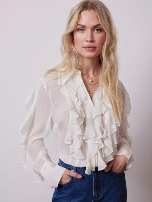 Mint Velvet Ruffled Shirt,...