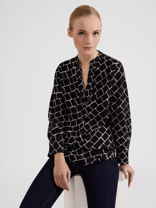 Hobbs Maeva V-Neck Blouse,...