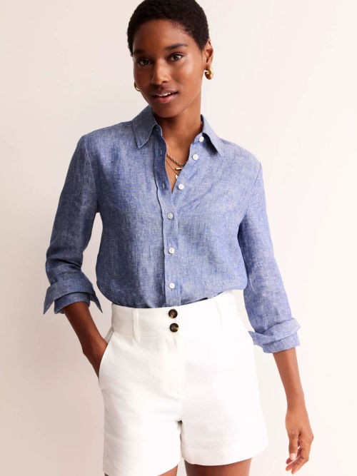 Boden Sienna Linen Shirt,...