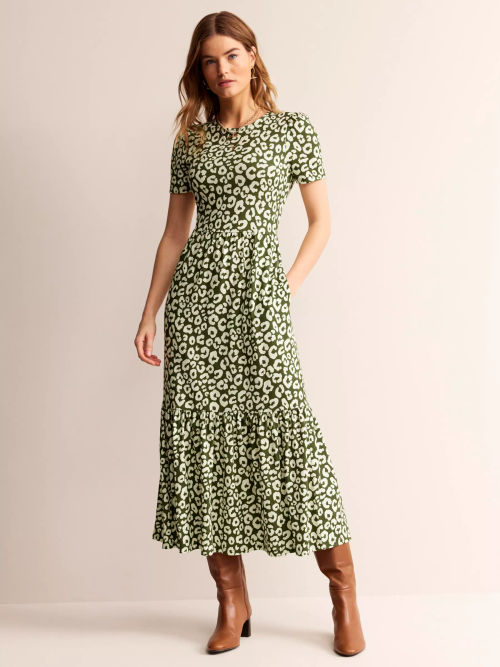 Boden Emma Tiered Jersey Midi...