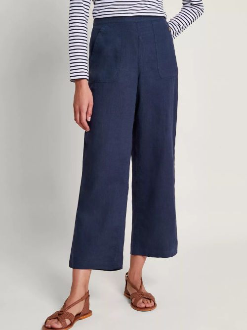 Monsoon Parker Linen Cropped...