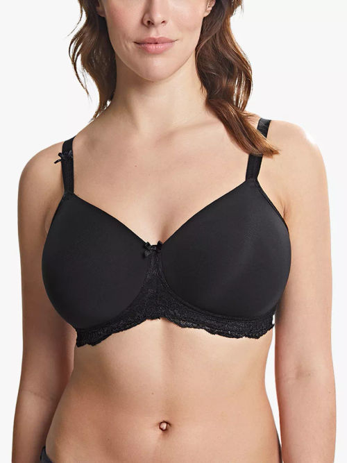 Royce Maisie Moulded Non-Wired T-Shirt Bra, Black at John Lewis