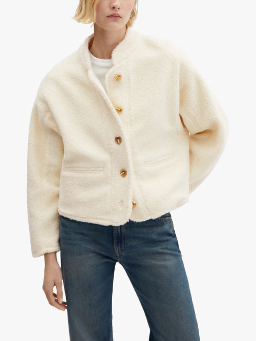 Mango Nora Faux Shearling...