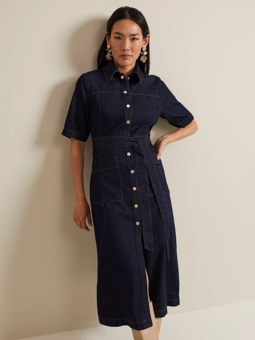 Phase Eight Sonny Denim Midi...