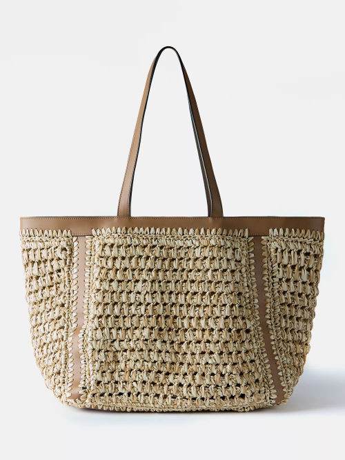 Mint Velvet Woven Tote Bag,...