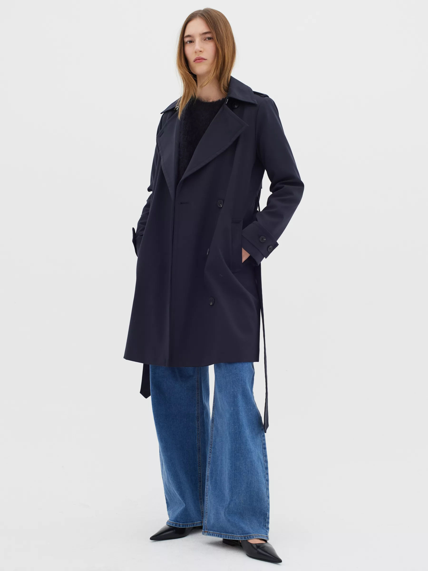 Jaeger short trench on sale coat