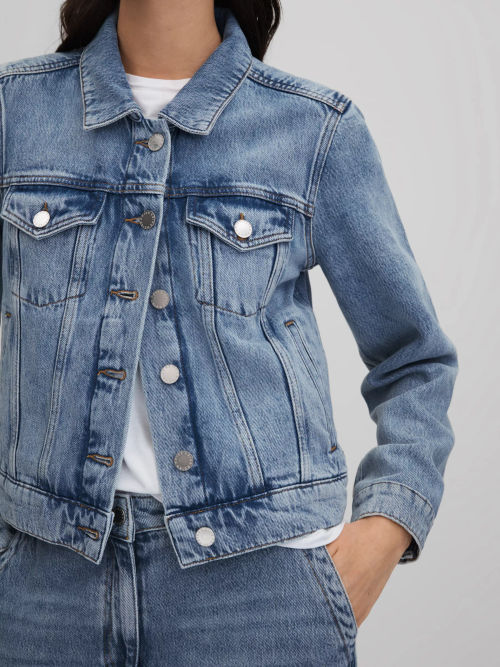 Reiss Ellen Denim Jacket, Mid...