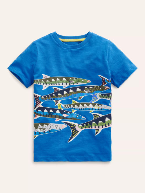 Mini Boden Kids' Foil Fish...