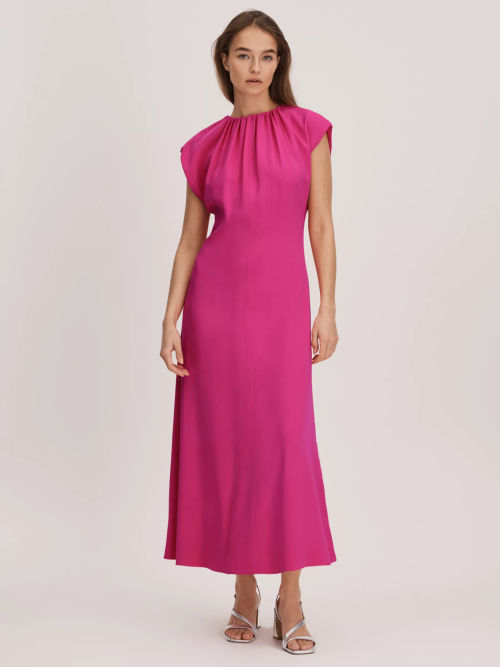 FLORERE Tie Back Midi Dress,...