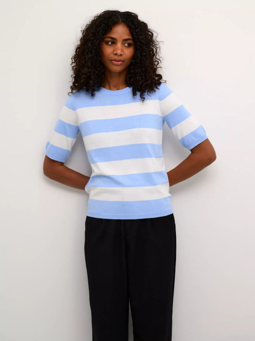 KAFFE Milo Short Sleeve Knit...