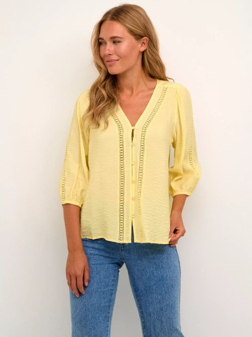 KAFFE Sonja V-Neck Blouse,...