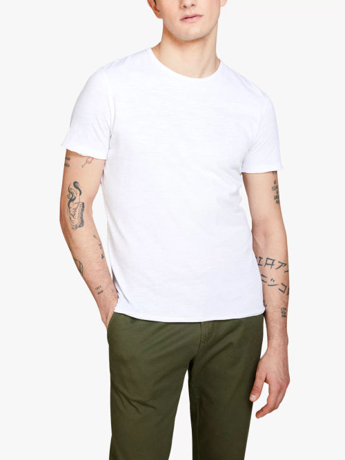 SISLEY Raw Cut Cotton T-Shirt