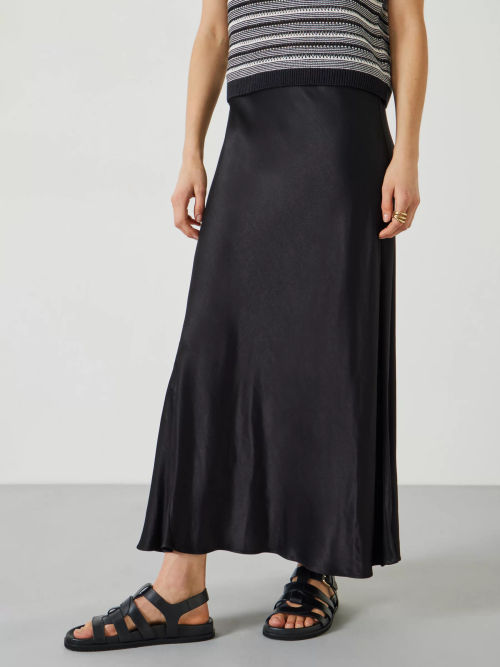 HUSH Remi Satin Maxi Skirt,...