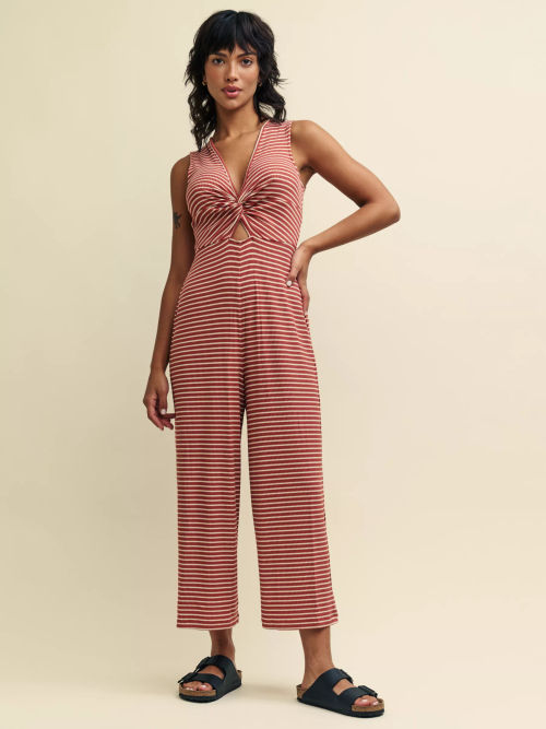 Charcoal Racer Rib Jumpsuit