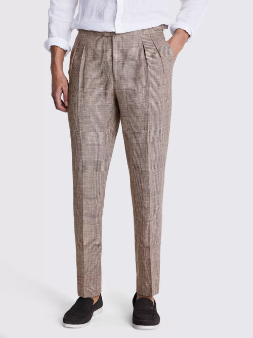 Slim Fit Linen suit trousers