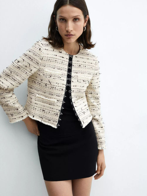 Mango Modena Cropped Tweed...