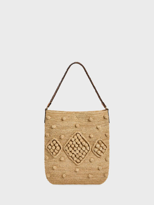 Gerard Darel Josie Raffia Shoulder Bag, Rope