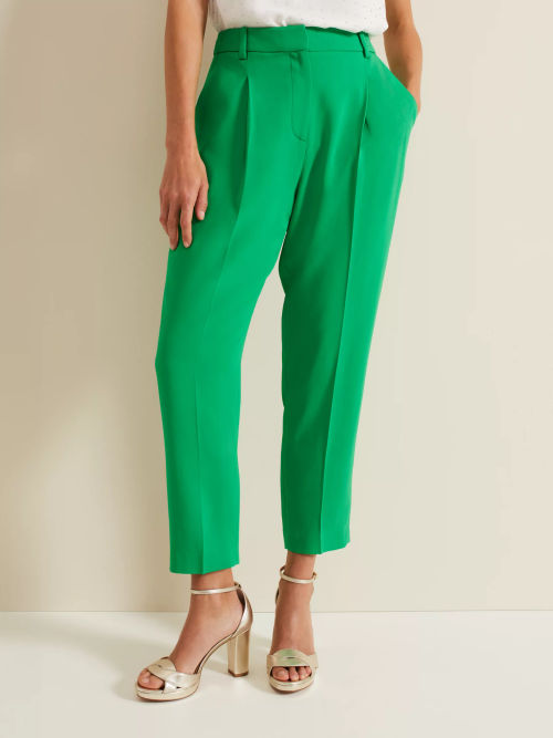 Phase Eight Adria Tapered Trousers, Green